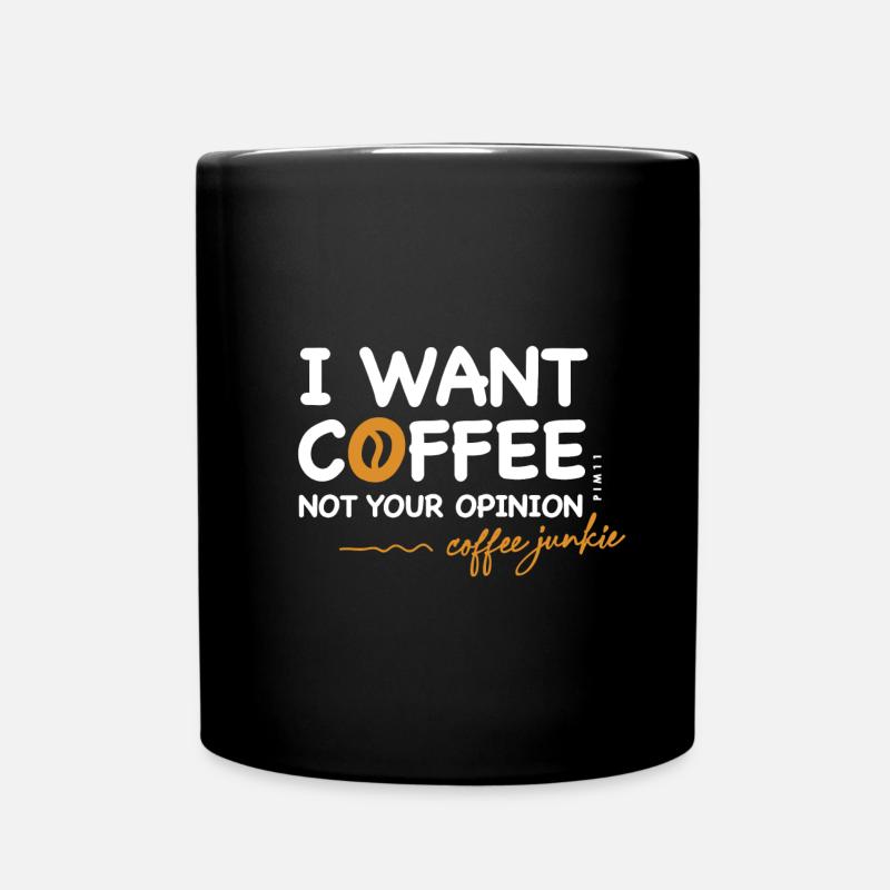 Coffee - Tasse einfarbig - Schwarz
