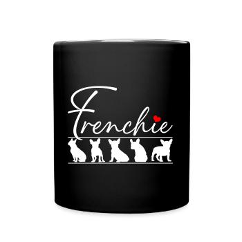 Frenchie Silhouettes de bouledogue français - Mug uni - noir - Devant