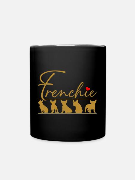 Frenchie Silhouettes de bouledogue français - Mug uni - noir