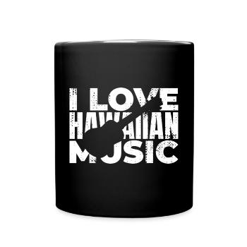 Ukulele Liebhaber Spruch - Tasse einfarbig - Schwarz - Vorne