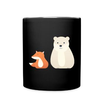 Cute animal motifs for children - Full Colour Mug - black - Front