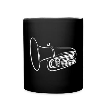 Tuba Sketch - Full Colour Mug - black - Front