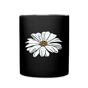 Blume weiß weiße Blume Blumen weiß weiße Blumen - Tasse einfarbig - Schwarz - Vorne