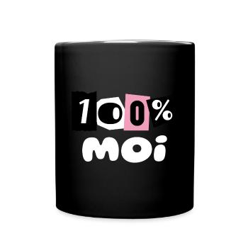 100% MOI - Mug uni - noir - Devant