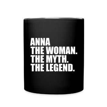 Woman Myth Legend Name Anna - Full Colour Mug - black - Front