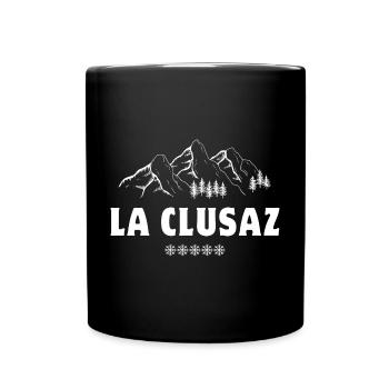 skiing, ski resort, La Clusaz - Full Colour Mug - black - Front