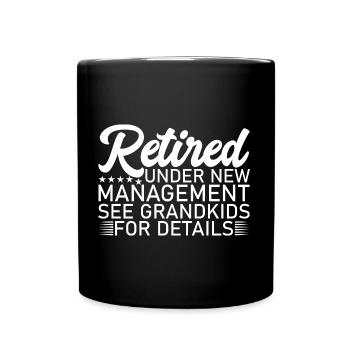 Retraité sous la nouvelle direction Voir Petits-enfants pour - Mug uni - noir - Devant