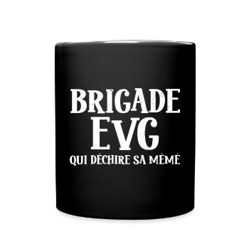 BRIGADE EVG QUI DÉCHIRE Enterrement Vie De Garçon - Mug uni - noir - Devant