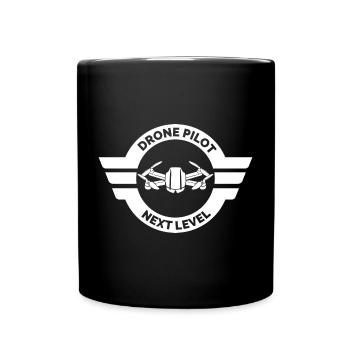 pilote de drone de course pilote de drone symbole logo de vol - Mug uni - noir - Devant
