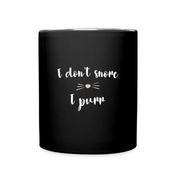 Je ne ronfle pas, je ronronne - Mug uni - noir - Devant