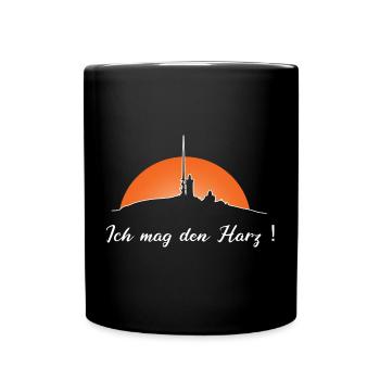 Ich mag den Harz -Brocken - Tasse einfarbig - Schwarz - Vorne