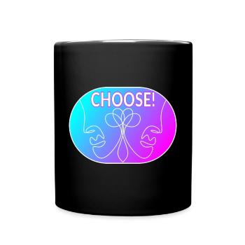 Dessin au trait - Choisir - Mug uni - noir - Devant