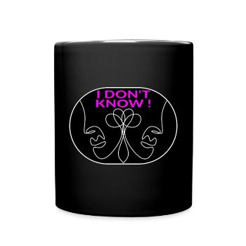Line Art Face - UNCLEAR - Full Colour Mug - black - Front
