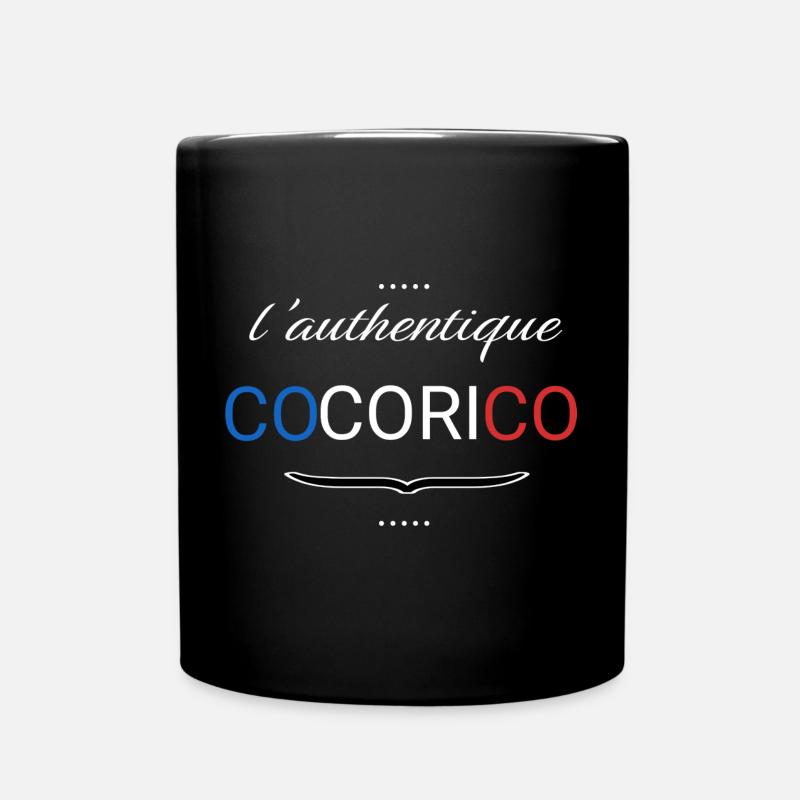 Cocorico – Design Français Minimaliste - Mug uni - noir