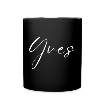 T-shirt Yves Name cadeau pour hommes - Mug uni - noir - Devant