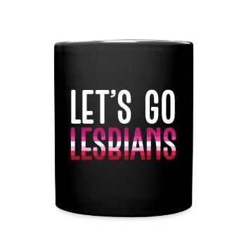 LGBT Pride Month - Let's Go Lesbian - Full Colour Mug - black - Front