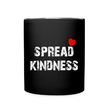 Spread kindness and love - Full Colour Mug - black - Front