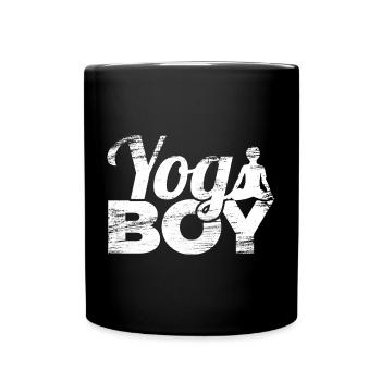 Garçon de yoga - Mug uni - noir - Devant