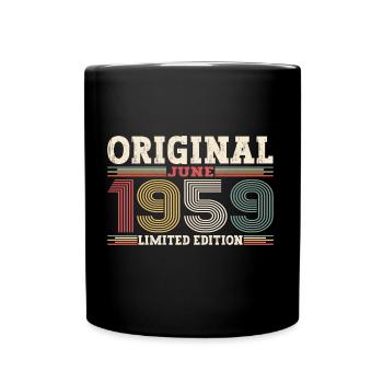 Original June 1959 Vintage 1959 Birthday 1959 - Full Colour Mug - black - Front