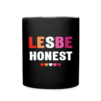 LGBTQ Pride Month - Lesbe Honest - Full Colour Mug - black - Front