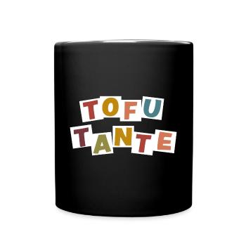 Tofu-Tante - Tasse einfarbig - Schwarz - Vorne