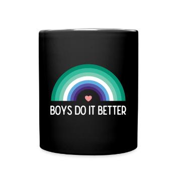 LGBTQ Pride Month - Boys Do it better - Full Colour Mug - black - Front