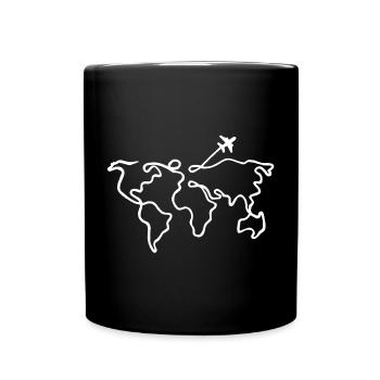 Travel around the world - Full Colour Mug - black - Front
