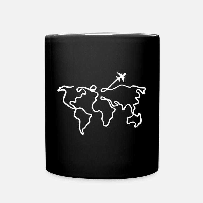 Voyage autour du monde - Mug uni - noir