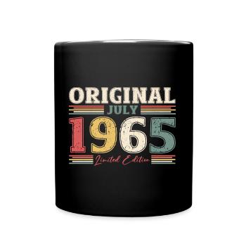 60ème Anniversaire Original Juillet 1965 Millésime 1965 - Mug uni - noir - Devant