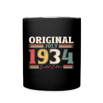 90e anniversaire Original juillet 1934 Né en 1934 - Mug uni - noir - Devant