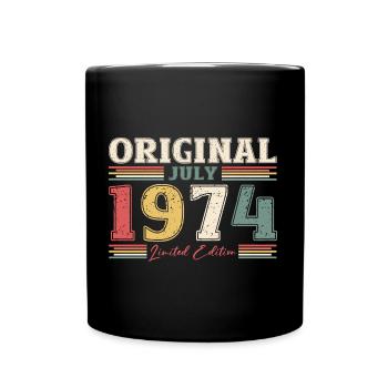 50e anniversaire Original juin 1974 Né en 1974 - Mug uni - noir - Devant