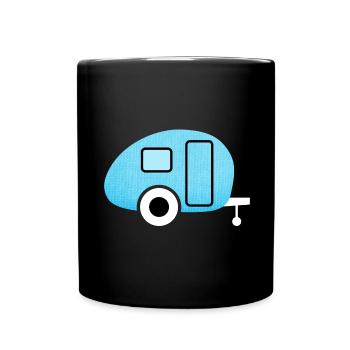 Caravane Caravane Toile Lin Camping Camper - Mug uni - noir - Devant