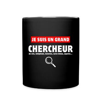 Suchen, Suchen, Verlieren Ihrer Schlüssel - Tasse einfarbig - Schwarz - Vorne