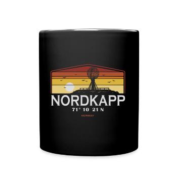 North Cape Norway, Nordkapp - Full Colour Mug - black - Front