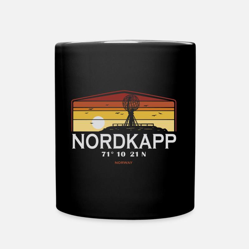 Nordkap Norwegen, Nordkapp - Tasse einfarbig - Schwarz