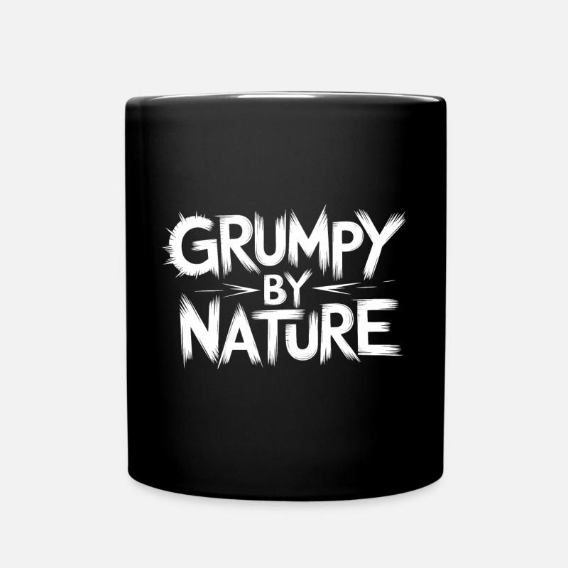 Bad-tempered and grumpy, leave me alone - Full Colour Mug - black