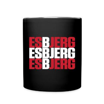 Esbjerg Danemark Drapeau - Mug uni - noir - Devant