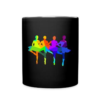 Ballett Tanzen Regenbogen Polygon Sport - Tasse einfarbig - Schwarz - Vorne