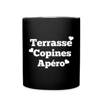 Freundin, beste Freundinnen, beste Freunde - Tasse einfarbig - Schwarz - Vorne