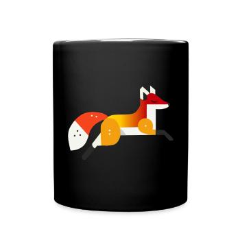 Fuchs – paix et nature dans un style géométrique - Mug uni - noir - Devant
