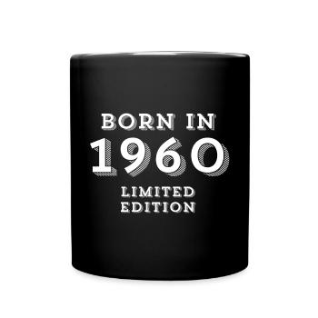 1960, year of birth, date of birth - Full Colour Mug - black - Front