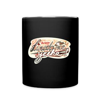 Dancing and Dance Line Dance Design - Full Colour Mug - black - Front