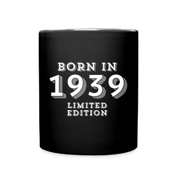 85 Jahre, Geburtsjahr, Geburtsdatum - Tasse einfarbig - Schwarz - Vorne