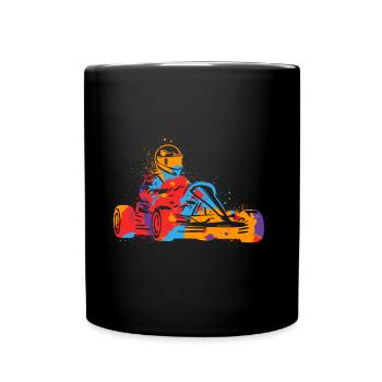 Kart Racing Colorful Go Karts Motorsport Go-Kart - Full Colour Mug - black - Front