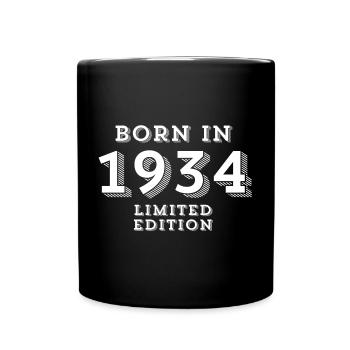 90 years, year of birth, date of birth - Full Colour Mug - black - Front