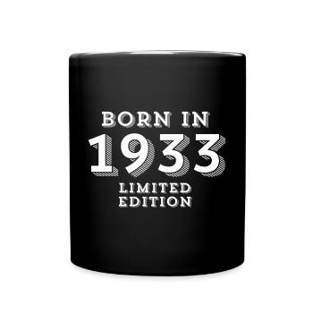 91 Jahre, Geburtsdatum, Geburtsjahr - Tasse einfarbig - Schwarz - Vorne