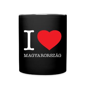 I LOVE MAGYARORSZAG Hungary Ungarn - Tasse einfarbig - Schwarz - Vorne