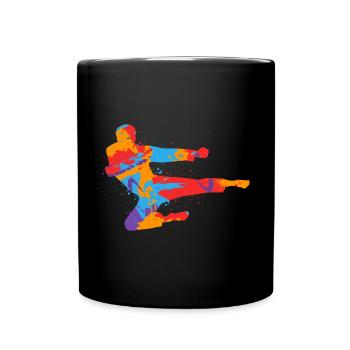 Taekwondo Coloré Arts Martiaux Enfants Hommes Karaté - Mug uni - noir - Devant