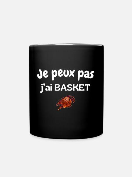 Je peux pas j'ai basket - Mug uni - noir