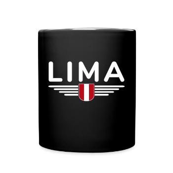 Lima Design – Perus Hauptstadt erleben - Tasse einfarbig - Schwarz - Vorne
